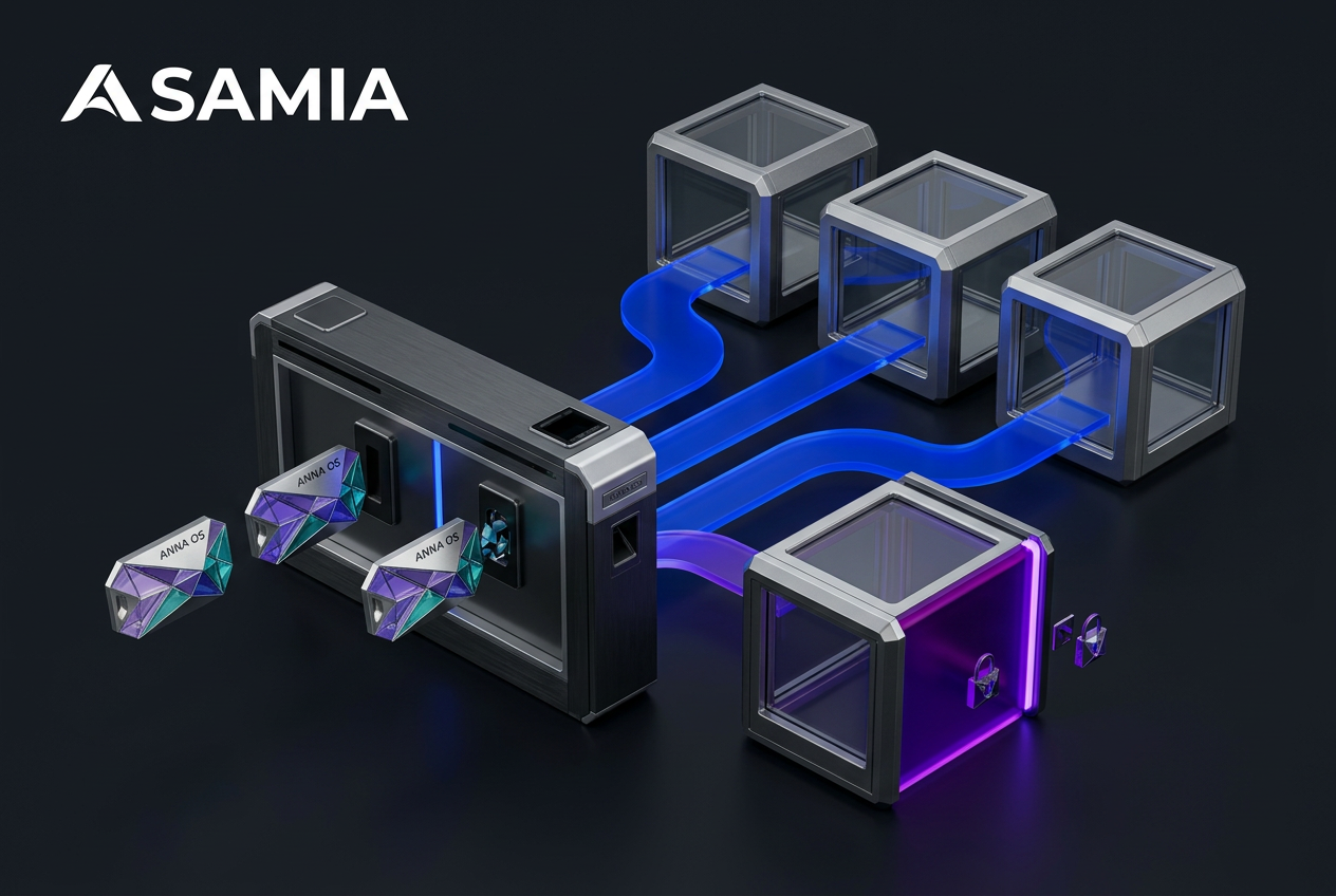 ASAMIA ANNA OS concept: permission keys and separated access gates